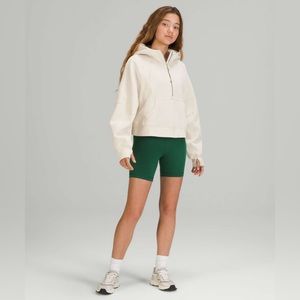 Lululemon scuba half zip hoodie in white opal